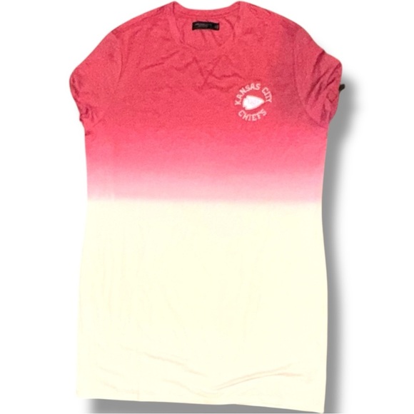 JUNK FOOD KC Chiefs Heathered Red/White Ombre Tri-Blend T-Shirt Dress XXL - Picture 10 of 16